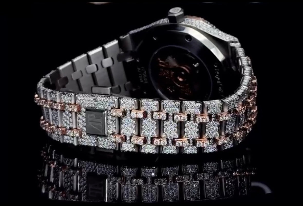 1{:}1moissanite VVS 1 lab diamond watch “AP” Style Variant