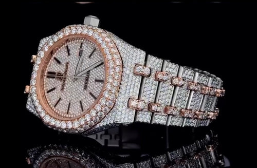 1{:}1moissanite VVS 1 lab diamond watch “AP” Style Variant