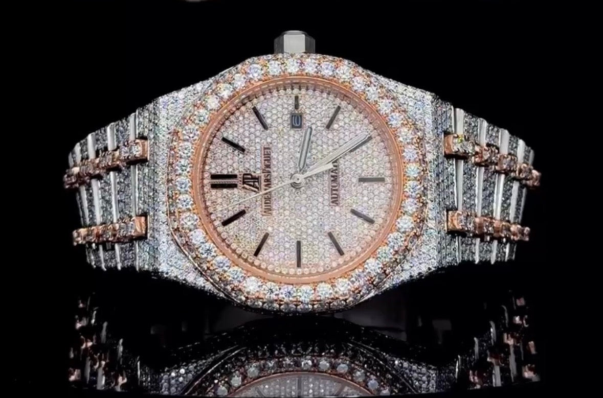 1{:}1moissanite VVS 1 lab diamond watch “AP” Style Variant